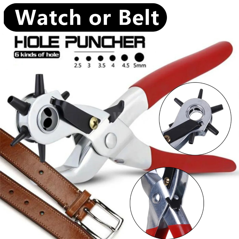 Leather Punch Revolving - Alicate Perfurador de Couro Giratório Reforçado