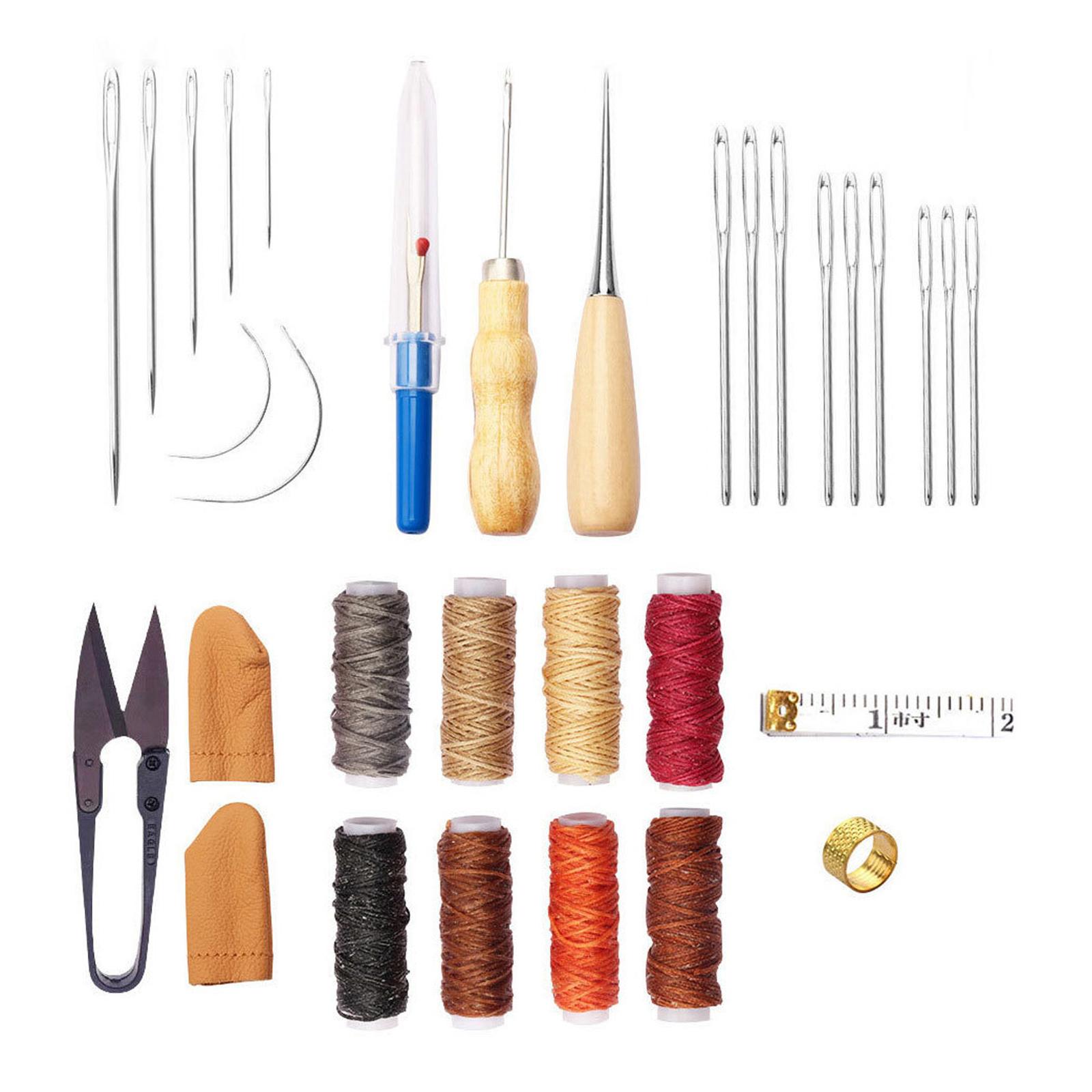 Leatherwork Beginner Tools - Kit de Ferramentas de Couro 32x