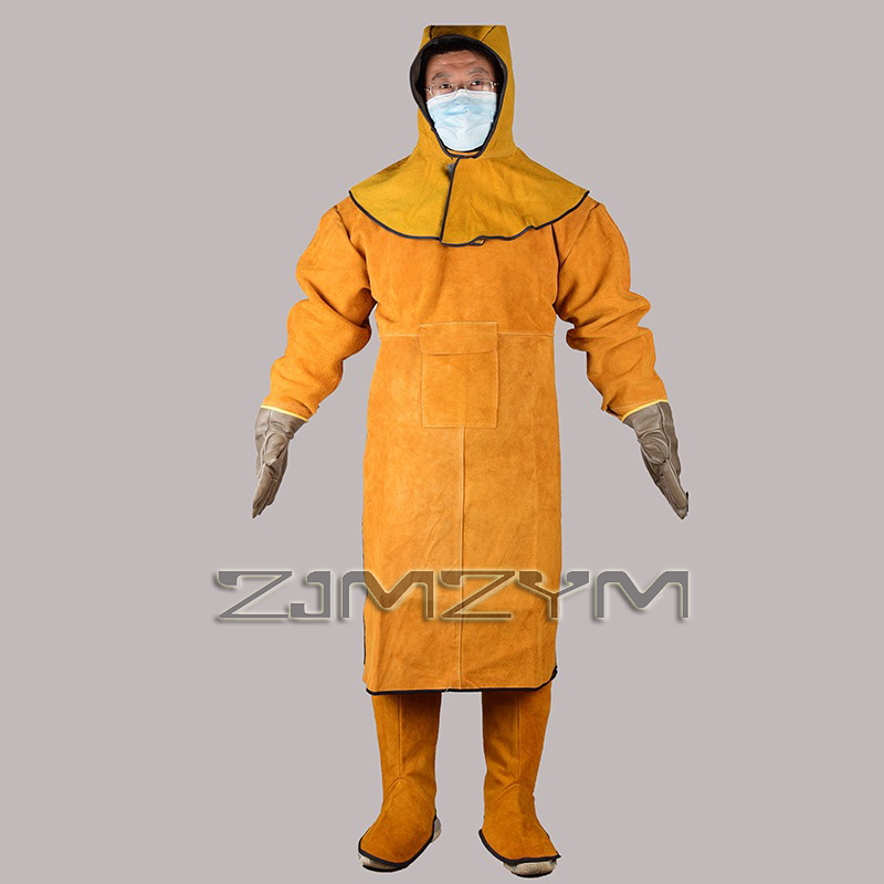 Leather Work Overalls - 1 conjunto de roupas de soldagem