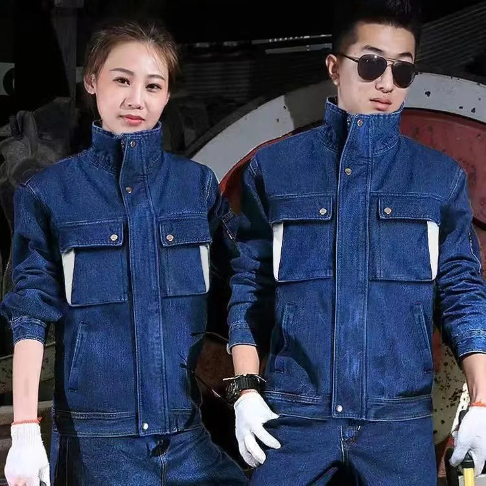 Jeans roupas de trabalho roupa - Leather Work Overalls avaliação e preço