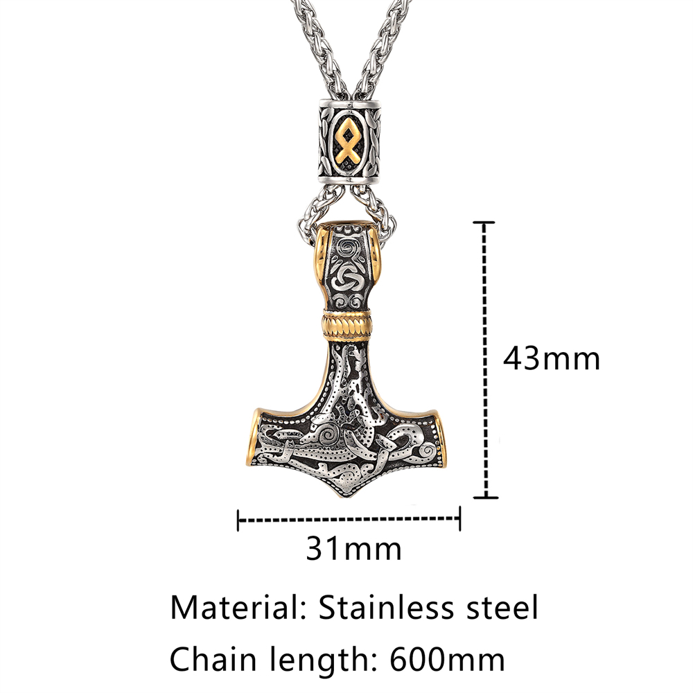 Banhado a ouro nórdico runas c - Leatherwork Hammer avaliação e preço