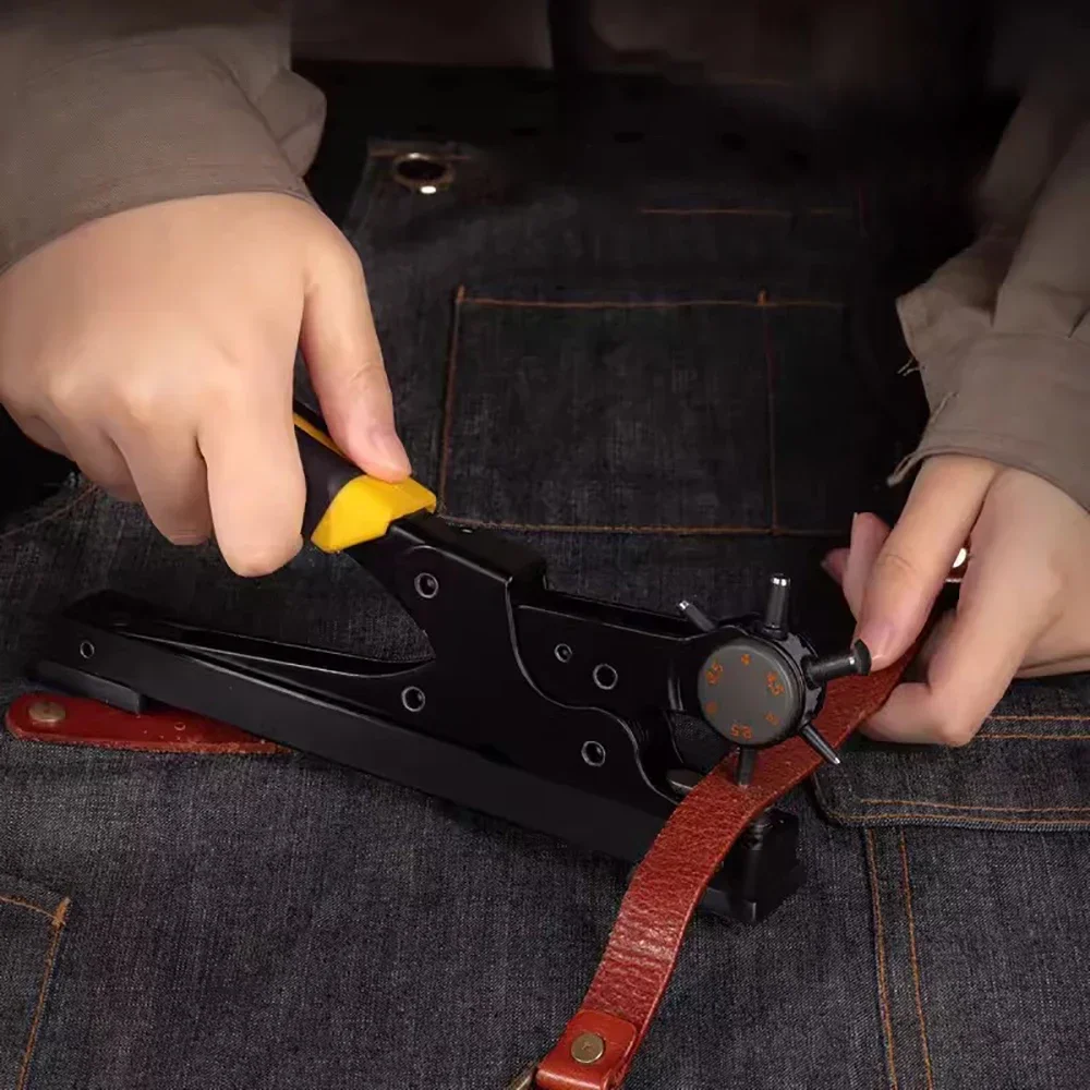 Furador de Couro Profissional  - Leather Punch Revolving avaliação e preço