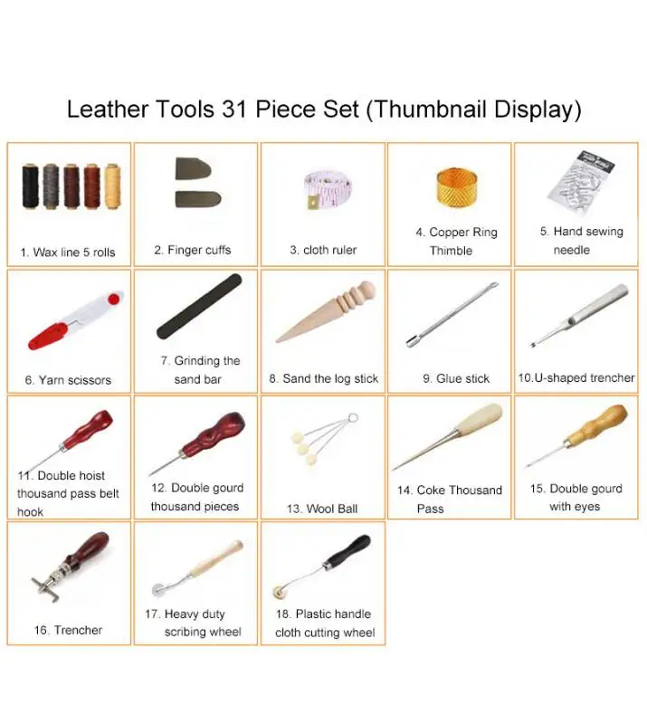 Kit de Ferramentas para Trabal - Leatherwork Beginner Tools avaliação e preço