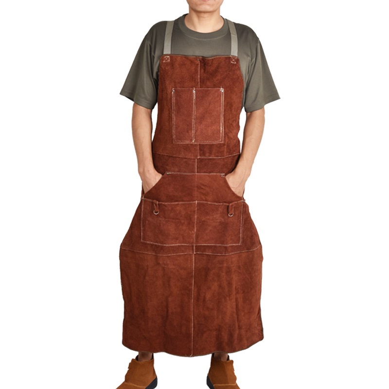 Avental de terno de soldagem d - Leather Work Overalls avaliação e preço