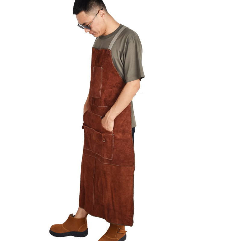 Avental de terno de soldagem d - Leather Work Overalls avaliação e preço