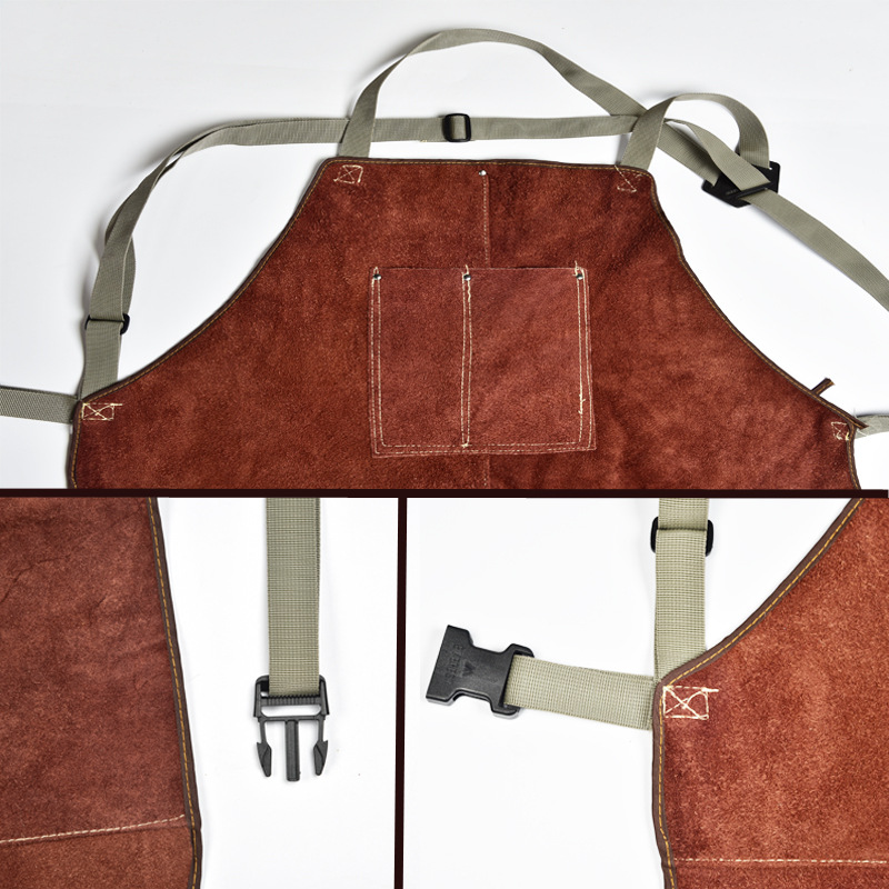 Avental de terno de soldagem d - Leather Work Overalls avaliação e preço