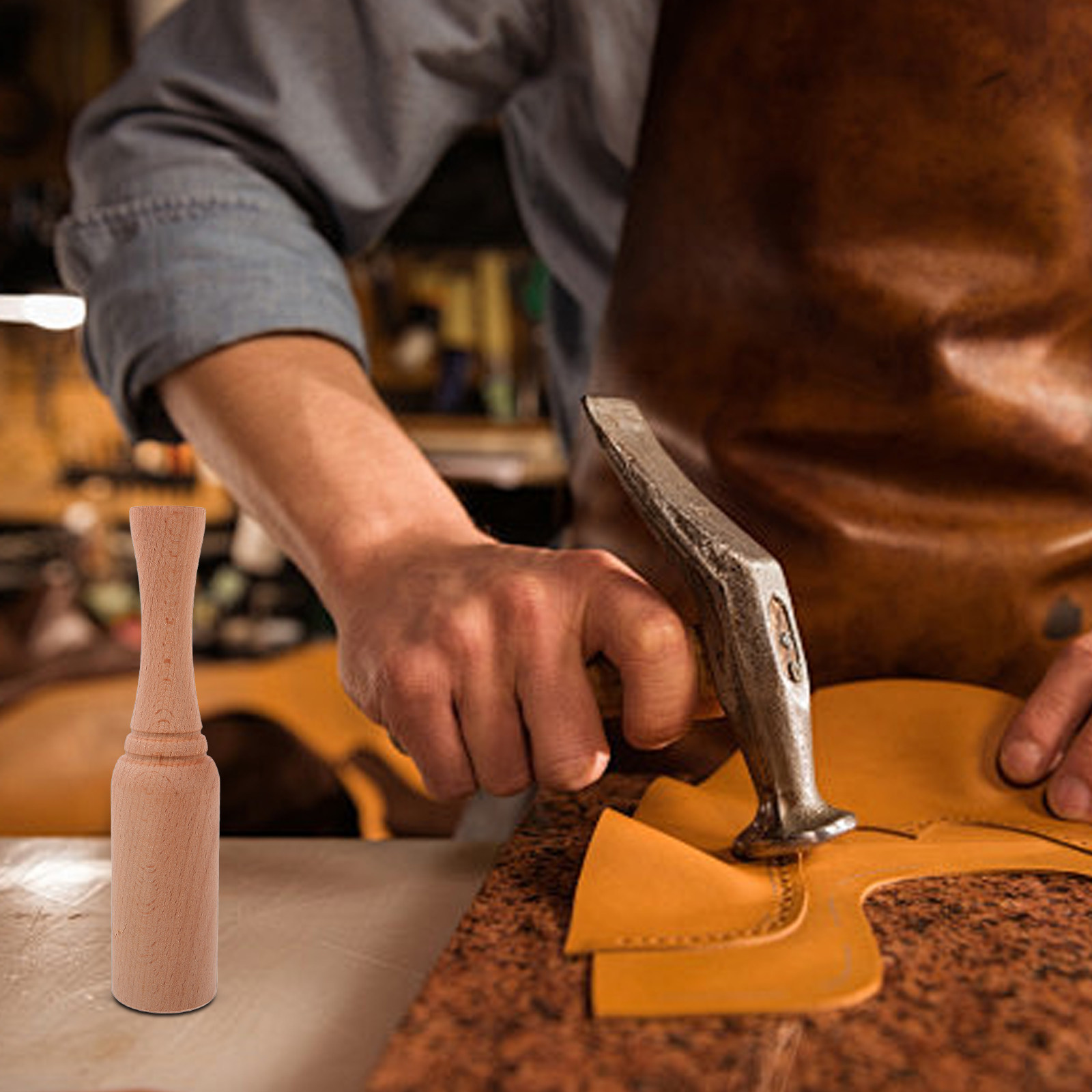 Martelo de Madeira de Faia com - Leatherwork Hammer avaliação e preço